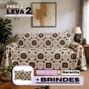 [LEVE 2 PAGUE 1] Capa de Sofá em Algodão com Saias Laterais + 2 Almofadas Inclusas