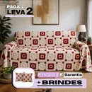 [LEVE 2 PAGUE 1] Capa de Sofá em Algodão com Saias Laterais + 2 Almofadas Inclusas